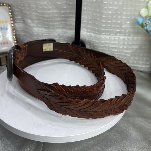 (H) COLE HAAN, women's vintage braided leather belt, made in Italy, size 40 - Picture 3 of 14